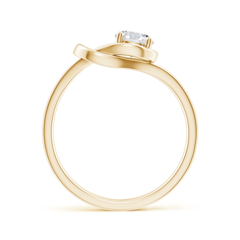 5mm HSI2 Solitaire Diamond Infinity Knot Ring in Yellow Gold side 199