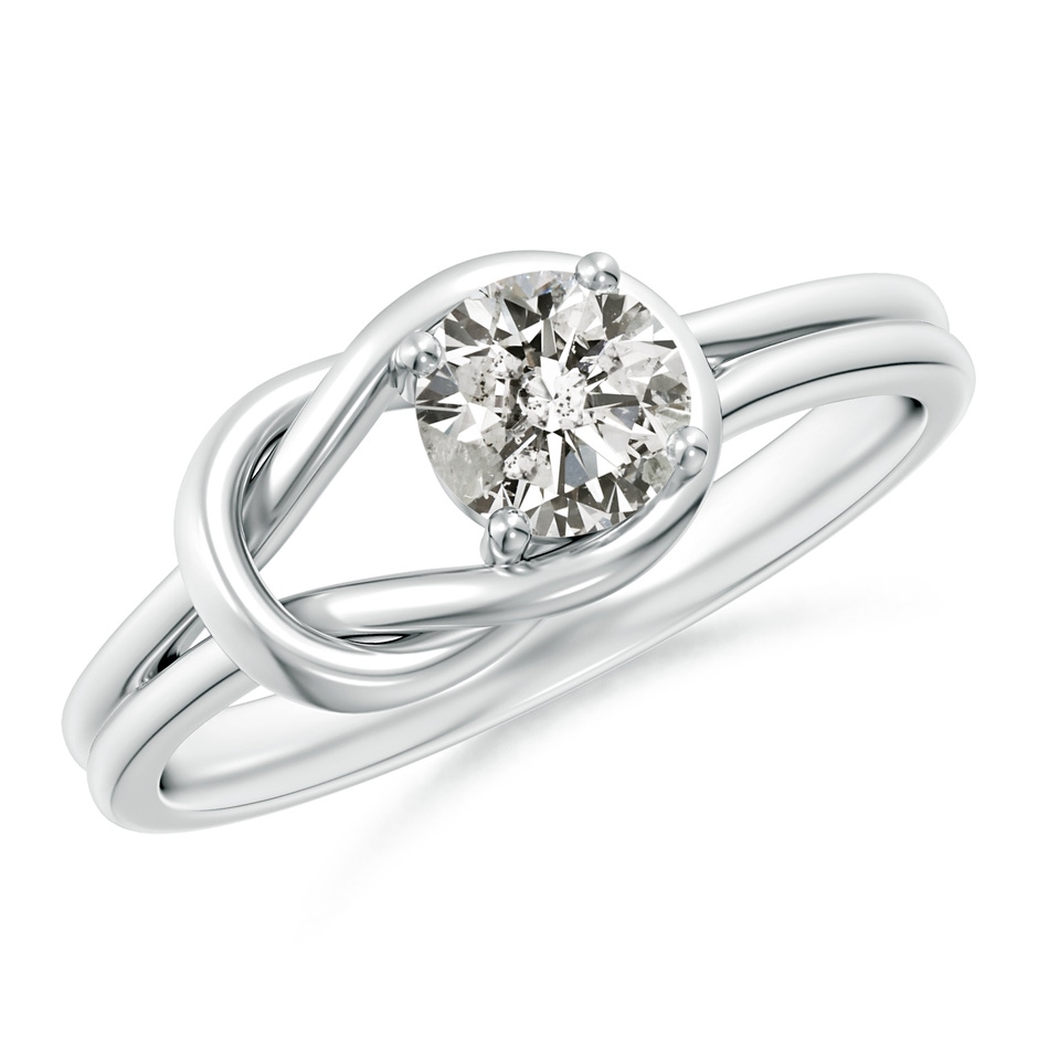 5mm KI3 Solitaire Diamond Infinity Knot Ring in White Gold 
