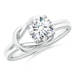 6.4mm GVS2 Solitaire Diamond Infinity Knot Ring in P950 Platinum