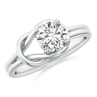 6mm HSI2 Solitaire Diamond Infinity Knot Ring in White Gold