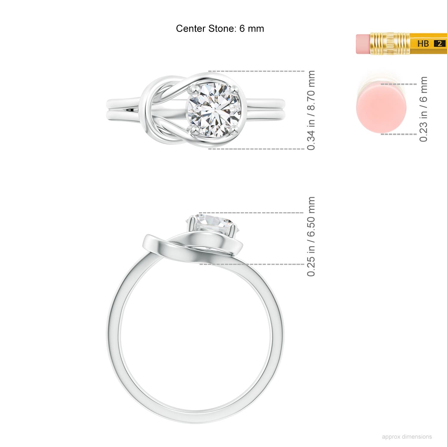 H, SI2 / 0.8 CT / 14 KT White Gold