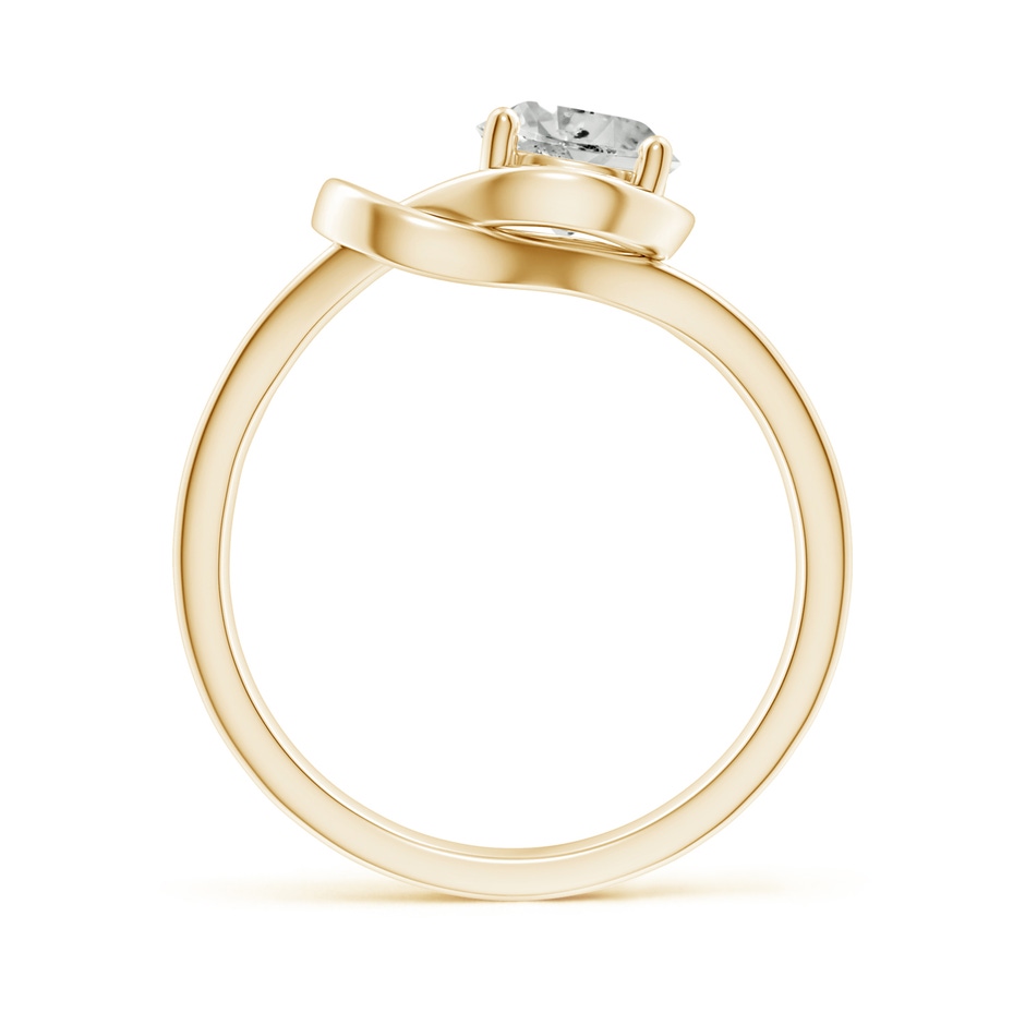 6mm KI3 Solitaire Diamond Infinity Knot Ring in Yellow Gold side 199