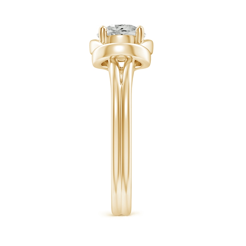 6mm KI3 Solitaire Diamond Infinity Knot Ring in Yellow Gold side 299