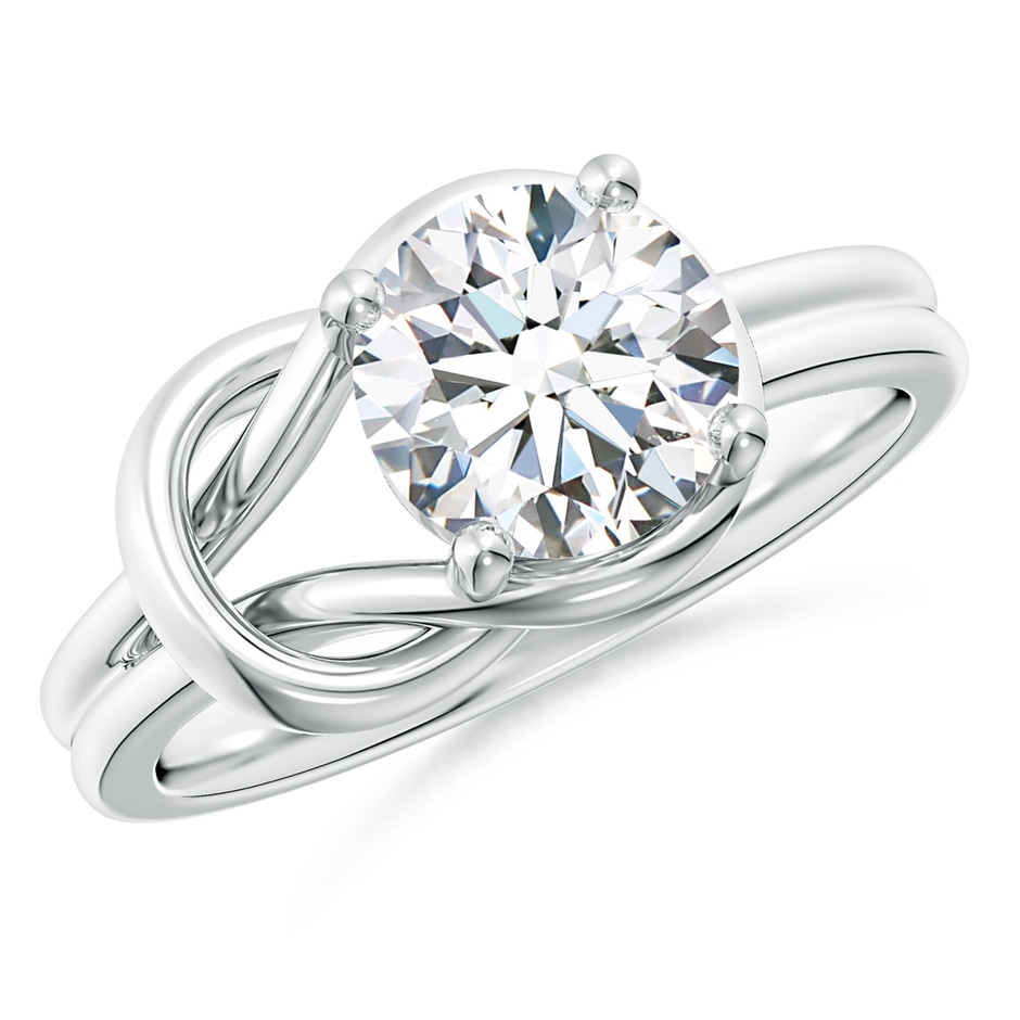 7.5mm GVS2 Solitaire Diamond Infinity Knot Ring in P950 Platinum 