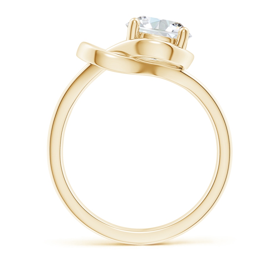 7.5mm GVS2 Solitaire Diamond Infinity Knot Ring in Yellow Gold side 199