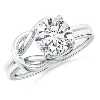 7.5mm HSI2 Solitaire Diamond Infinity Knot Ring in P950 Platinum