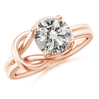 7.5mm KI3 Solitaire Diamond Infinity Knot Ring in Rose Gold