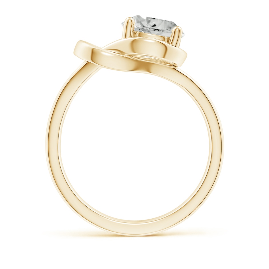 7.5mm KI3 Solitaire Diamond Infinity Knot Ring in Yellow Gold side 199