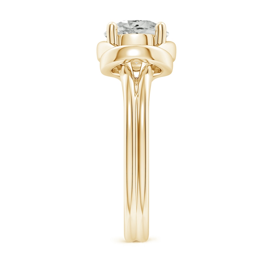 7.5mm KI3 Solitaire Diamond Infinity Knot Ring in Yellow Gold side 299