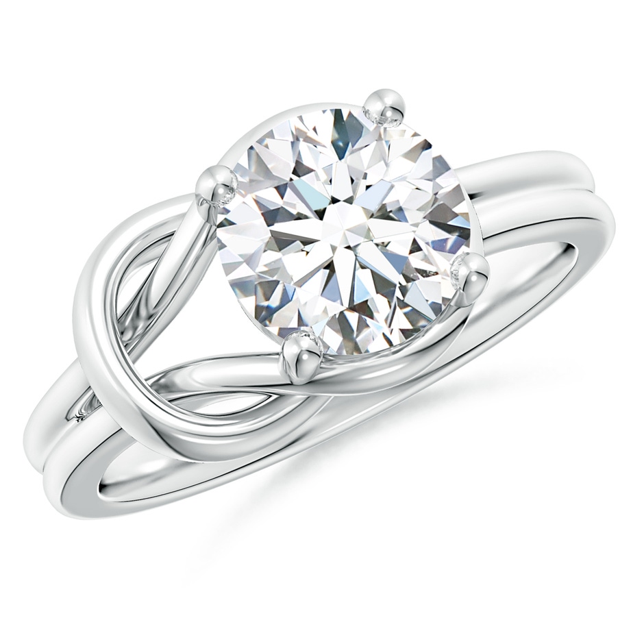 8.1mm GVS2 Solitaire Diamond Infinity Knot Ring in P950 Platinum 