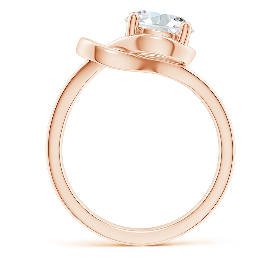 8.1mm GVS2 Solitaire Diamond Infinity Knot Ring in Rose Gold side 199