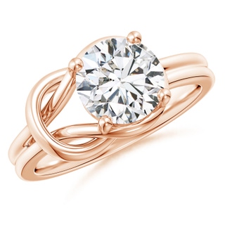 8.1mm HSI2 Solitaire Diamond Infinity Knot Ring in 9K Rose Gold