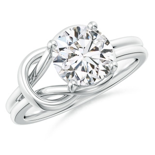 8.1mm HSI2 Solitaire Diamond Infinity Knot Ring in P950 Platinum