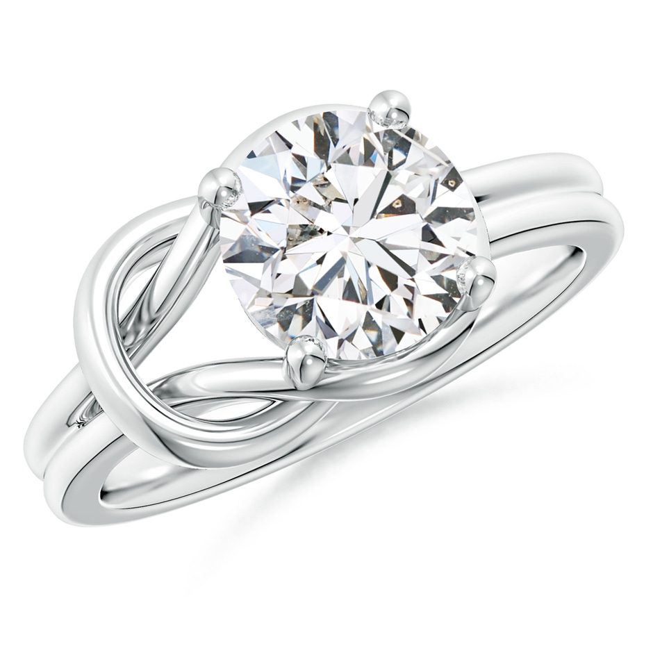 8.1mm HSI2 Solitaire Diamond Infinity Knot Ring in White Gold 