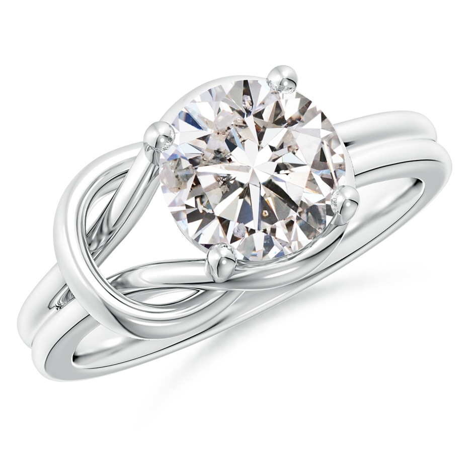 8.1mm IJI1I2 Solitaire Diamond Infinity Knot Ring in P950 Platinum 