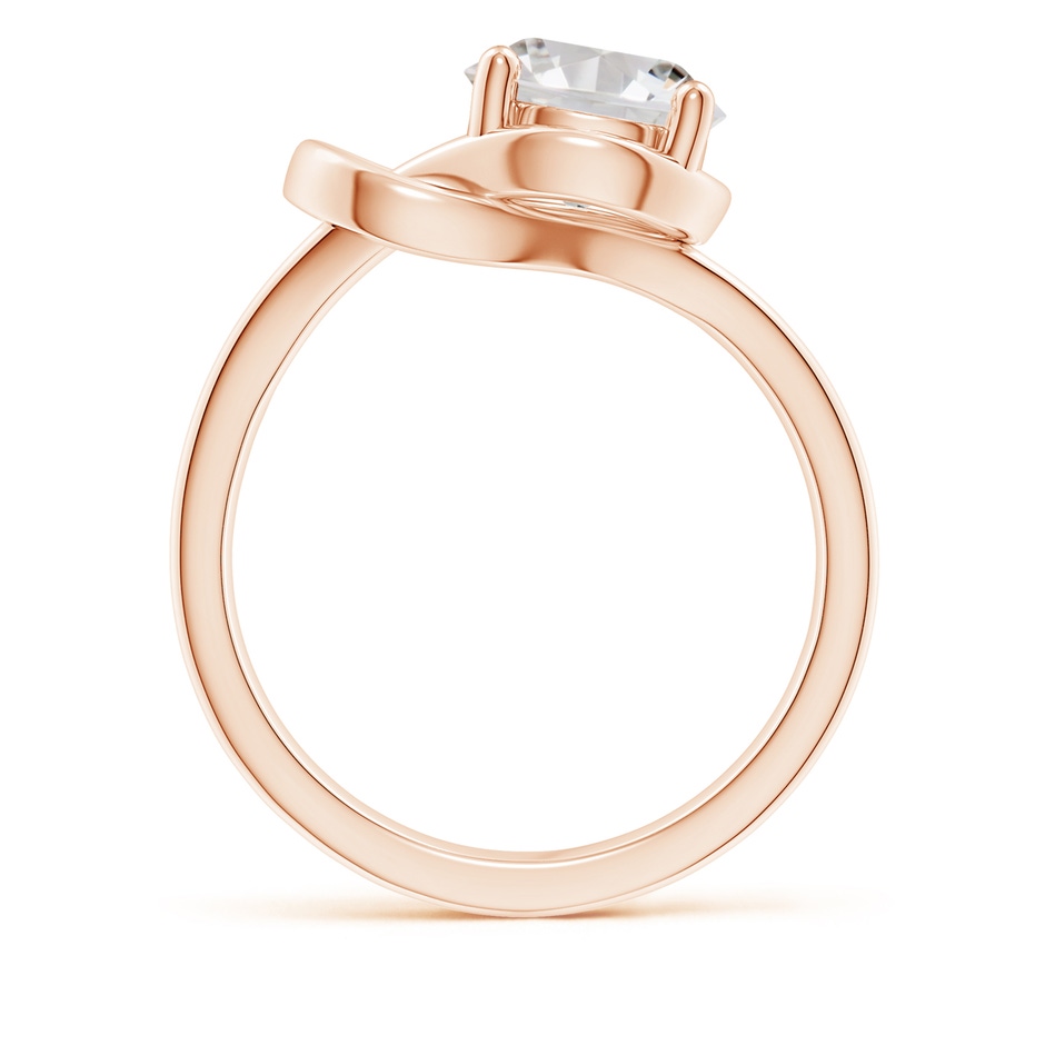 8.1mm IJI1I2 Solitaire Diamond Infinity Knot Ring in Rose Gold side 199