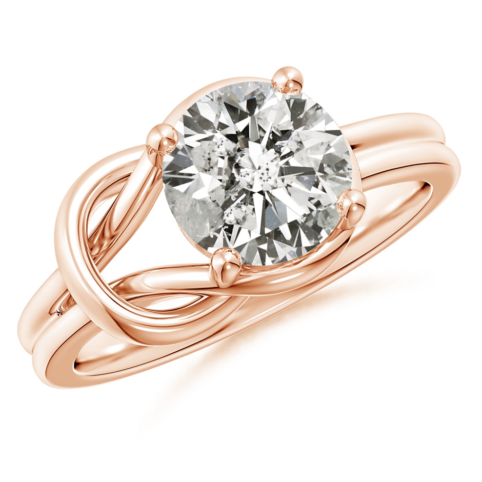 8.1mm KI3 Solitaire Diamond Infinity Knot Ring in Rose Gold 