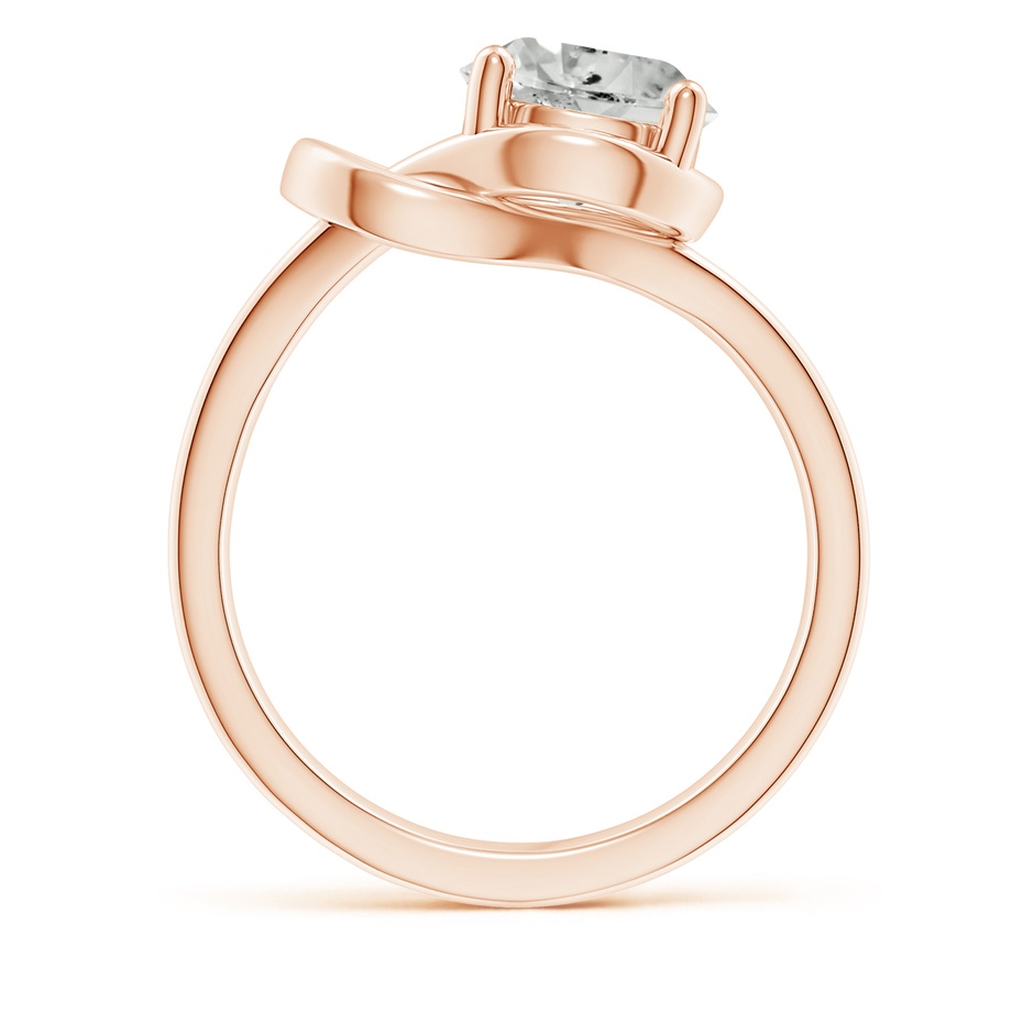 8.1mm KI3 Solitaire Diamond Infinity Knot Ring in Rose Gold side 199