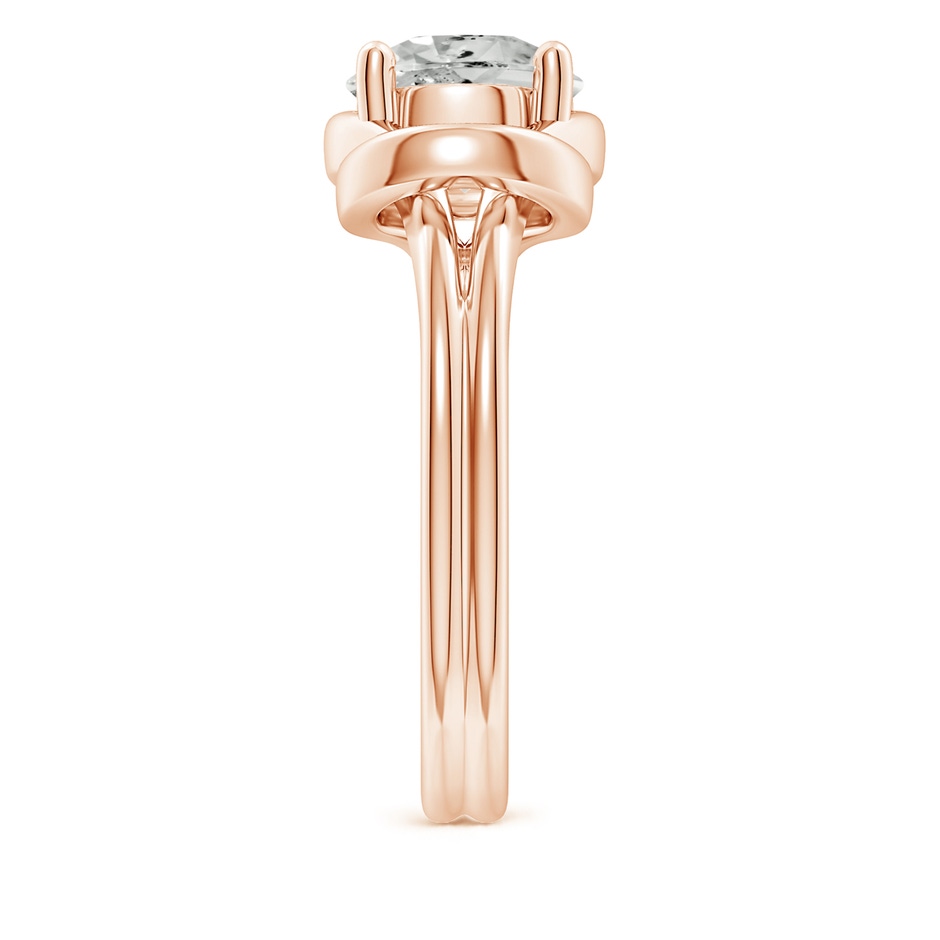 8.1mm KI3 Solitaire Diamond Infinity Knot Ring in Rose Gold side 299