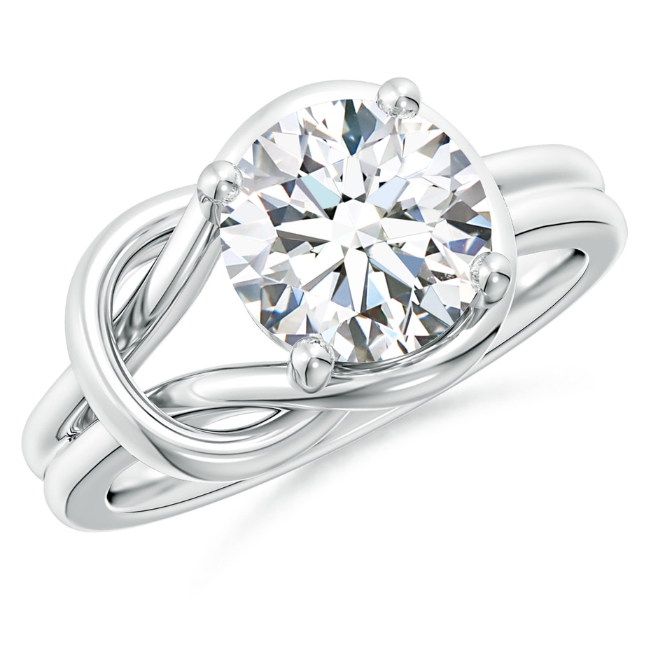 9.2mm GVS2 Solitaire Diamond Infinity Knot Ring in P950 Platinum 