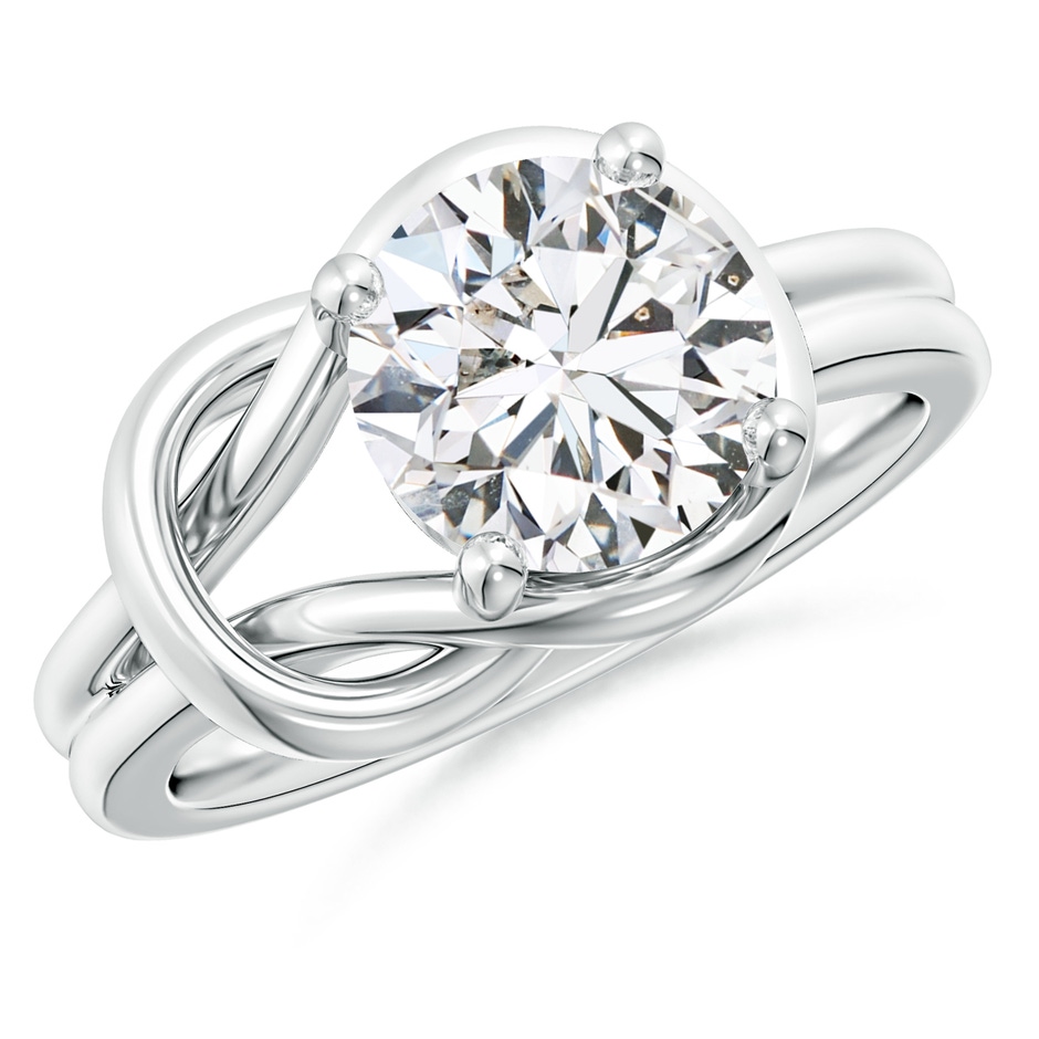 9.2mm HSI2 Solitaire Diamond Infinity Knot Ring in White Gold 