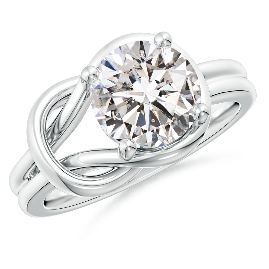 9.2mm IJI1I2 Solitaire Diamond Infinity Knot Ring in P950 Platinum 