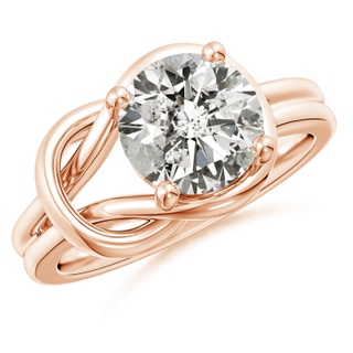 9.2mm KI3 Solitaire Diamond Infinity Knot Ring in Rose Gold