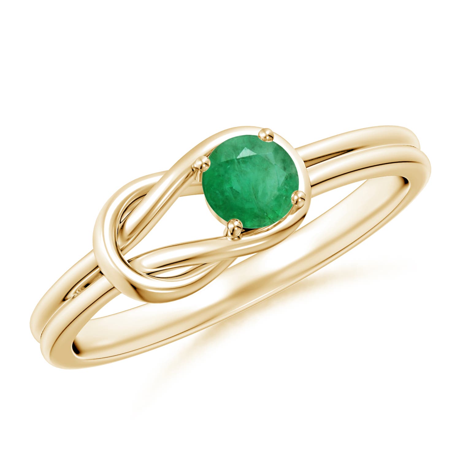 A - Emerald / 0.24 CT / 14 KT Yellow Gold