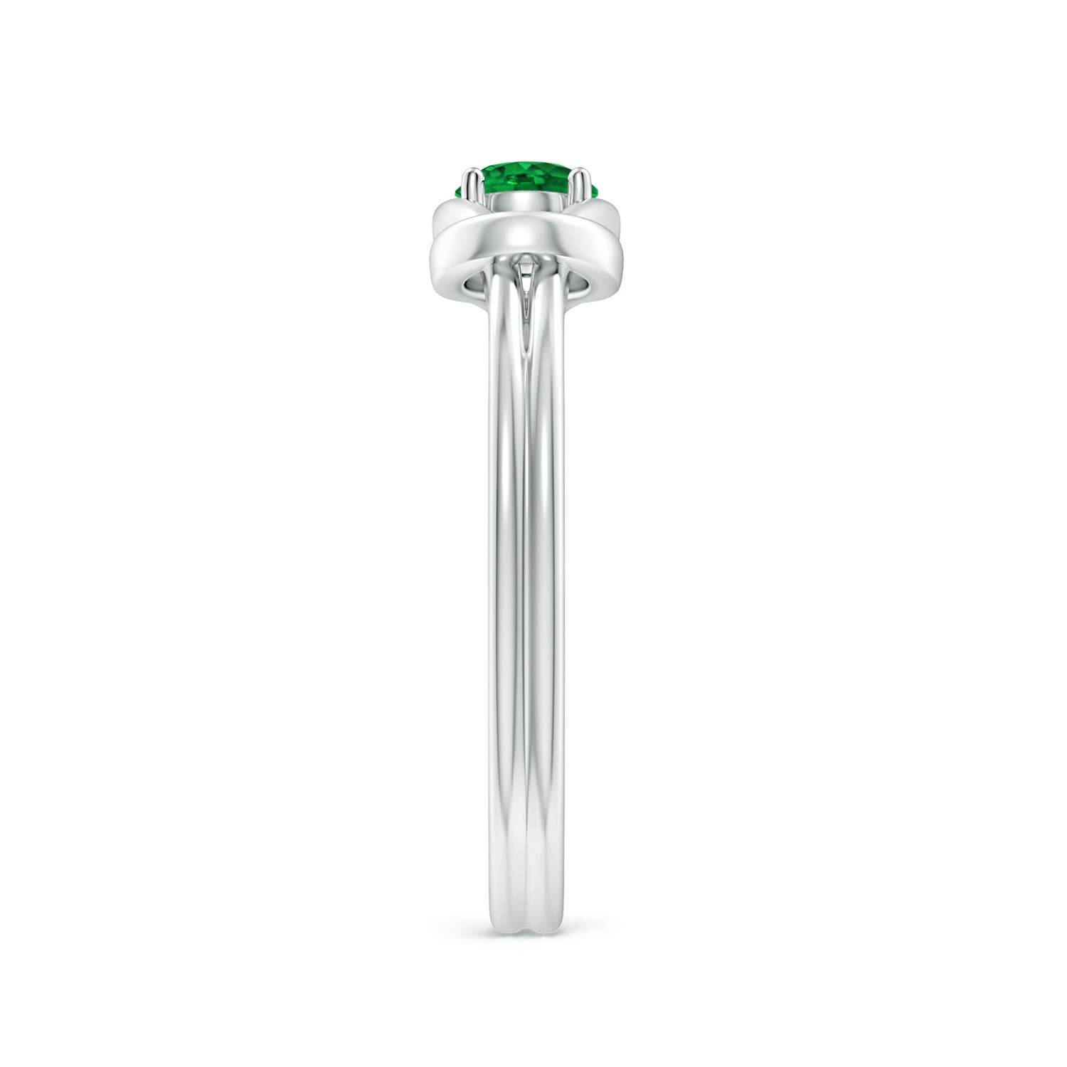 AAAA - Emerald / 0.24 CT / 14 KT White Gold