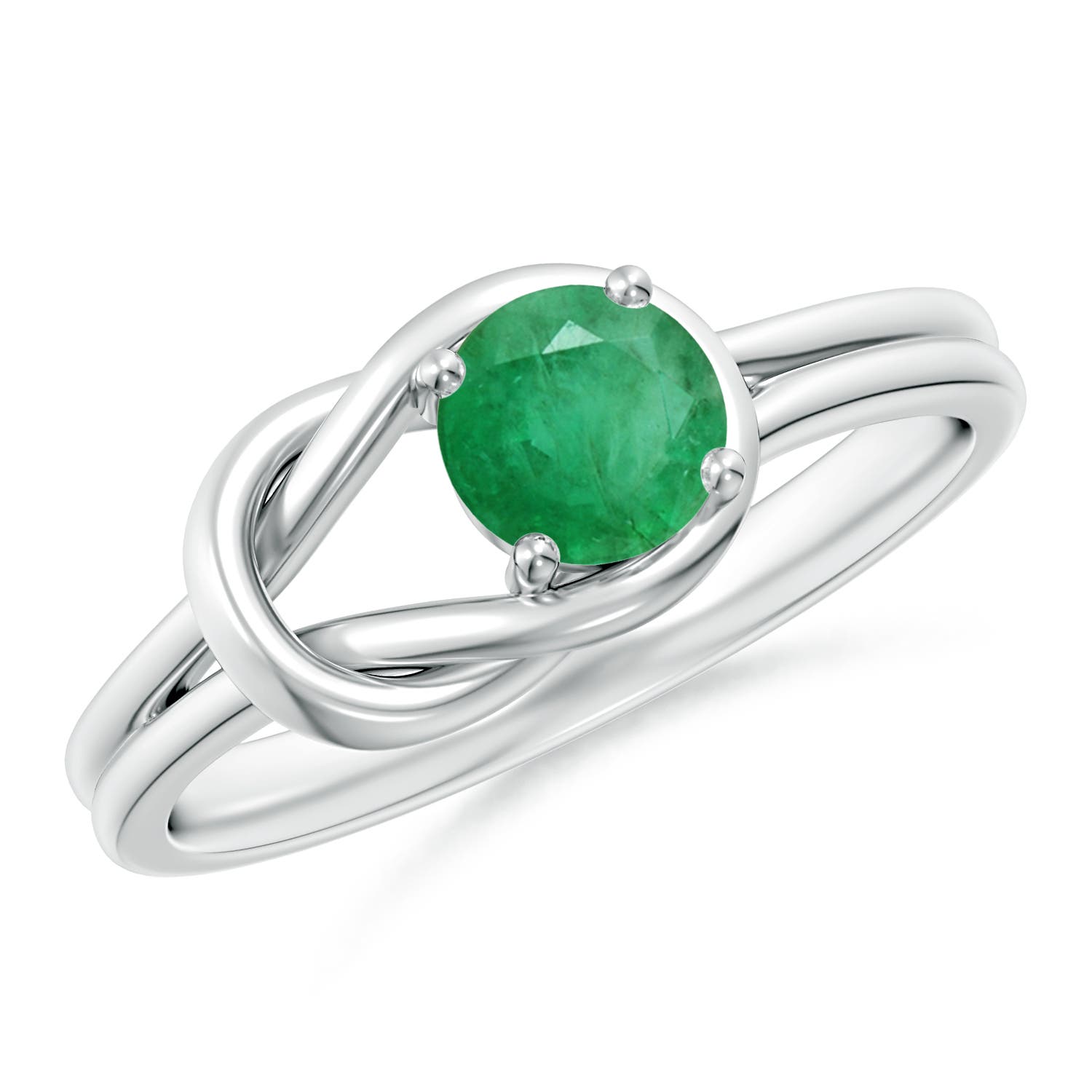 A - Emerald / 0.45 CT / 14 KT White Gold