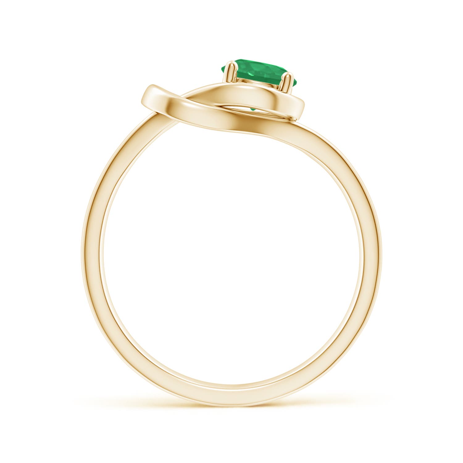 A - Emerald / 0.45 CT / 14 KT Yellow Gold