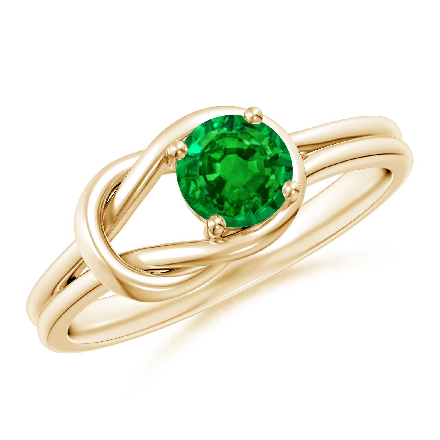 AAAA - Emerald / 0.45 CT / 14 KT Yellow Gold