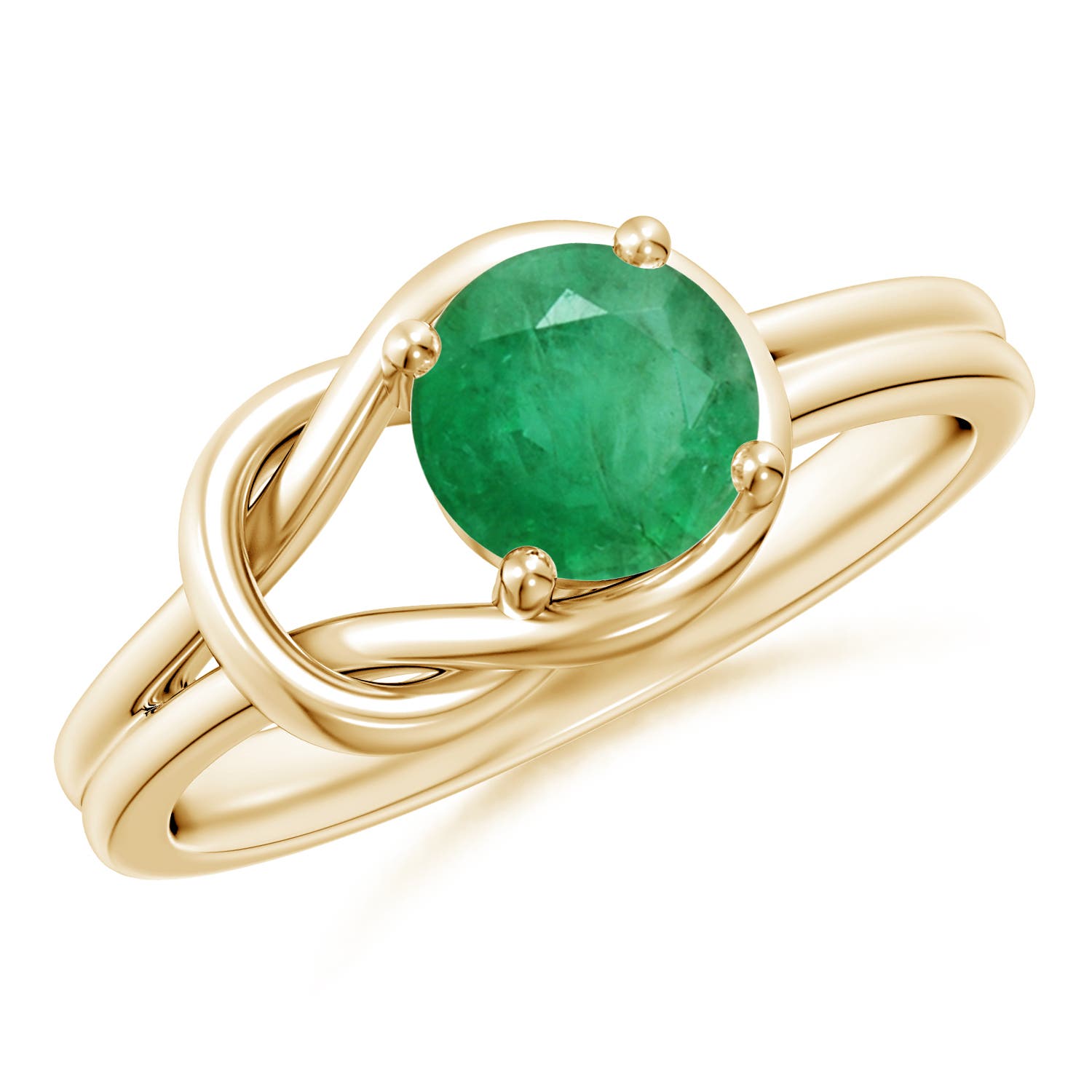 A - Emerald / 0.75 CT / 14 KT Yellow Gold