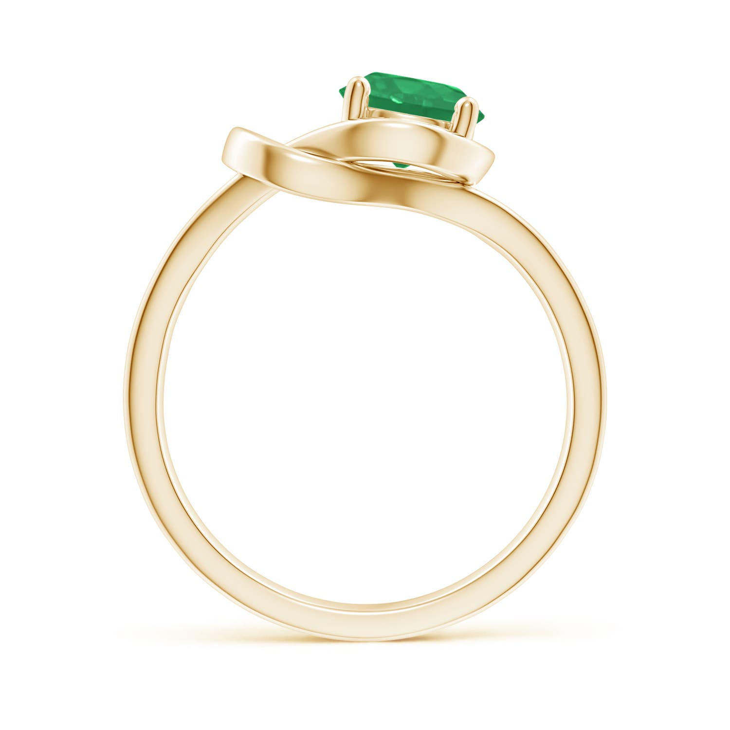 A - Emerald / 0.75 CT / 14 KT Yellow Gold