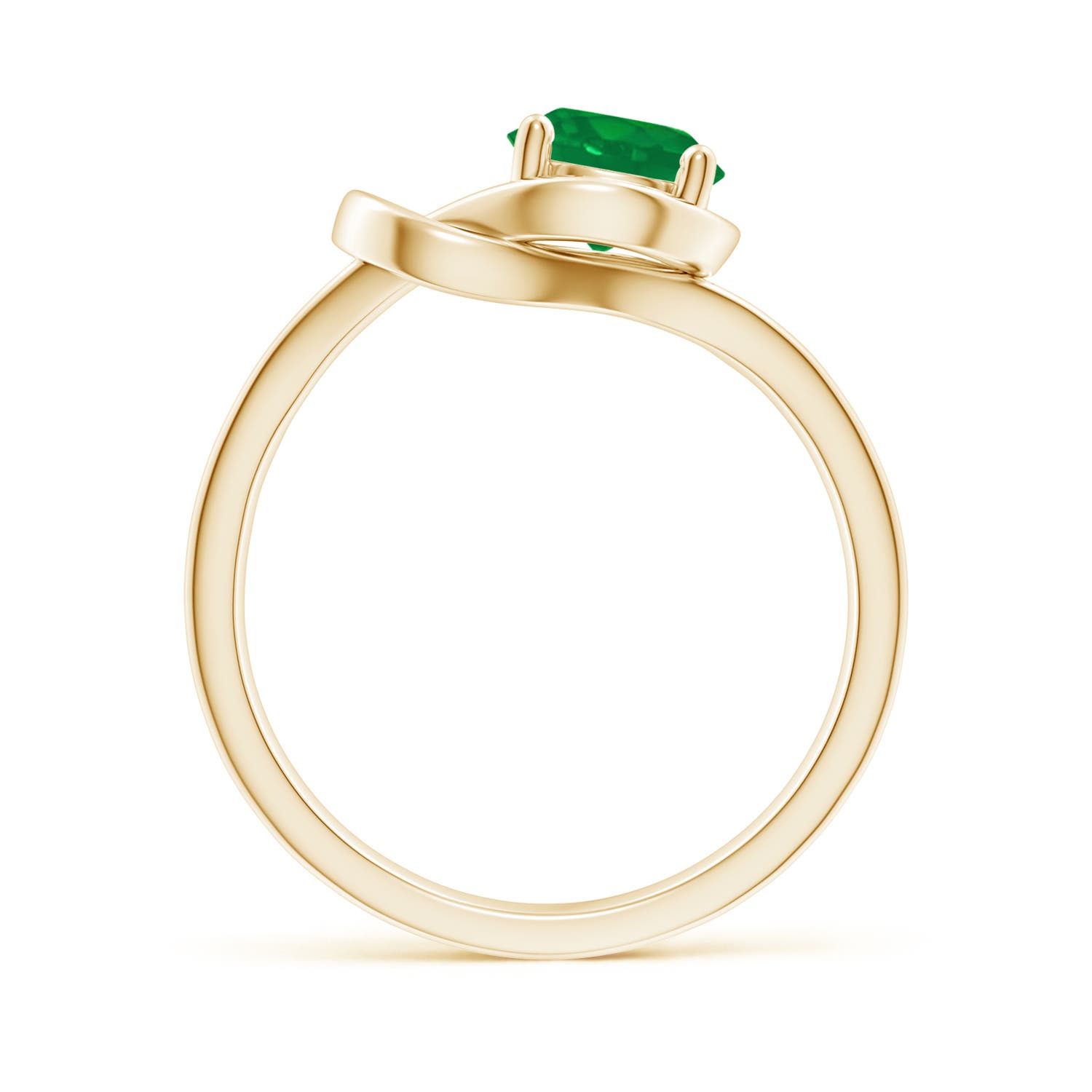 AA - Emerald / 0.75 CT / 14 KT Yellow Gold