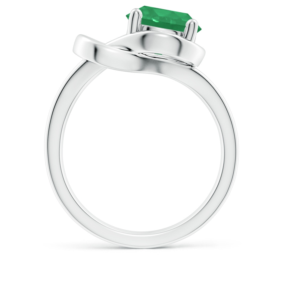 9mm A Solitaire Emerald Infinity Knot Ring in P950 Platinum side 199