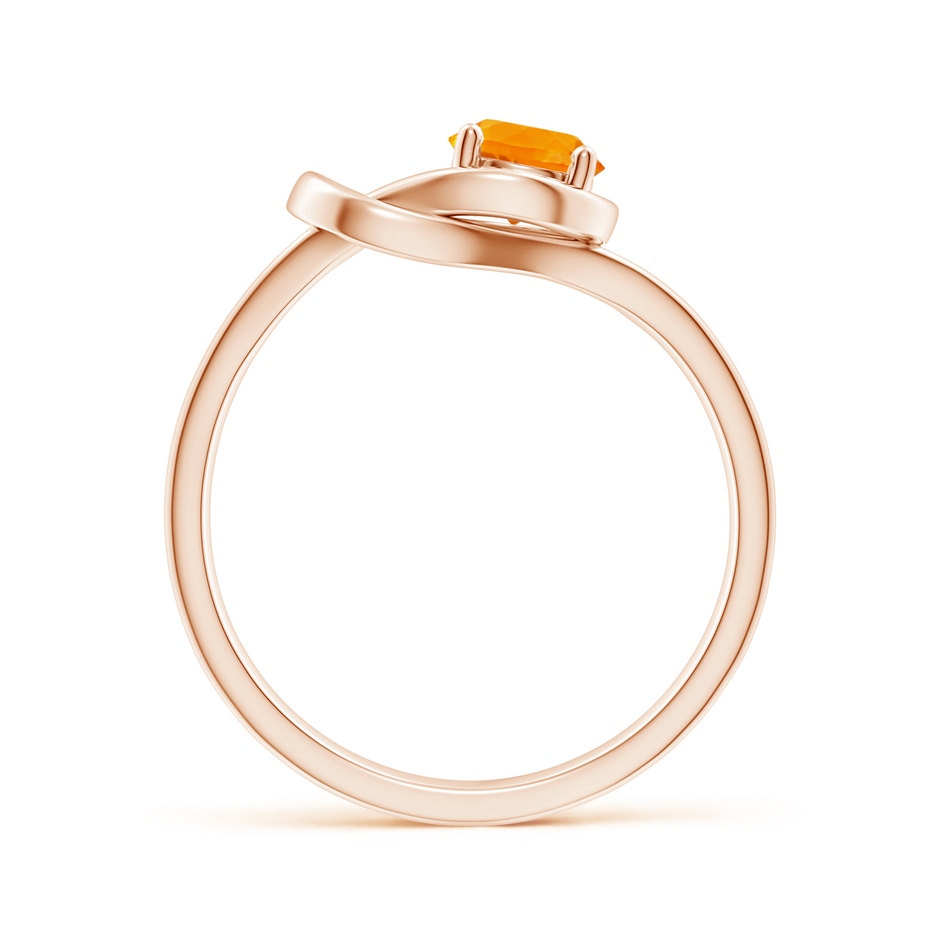 5mm AA Solitaire Fire Opal Infinity Knot Ring in Rose Gold side 199