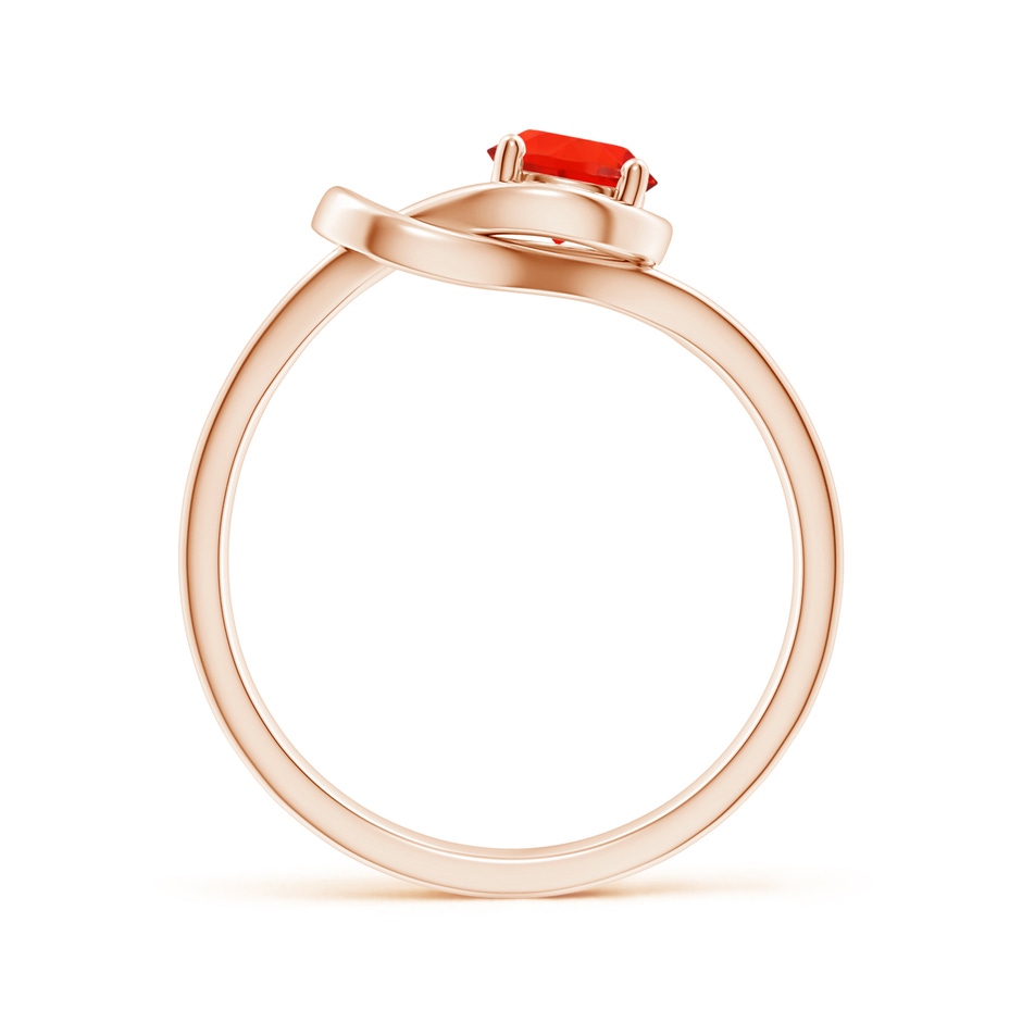 5mm AAAA Solitaire Fire Opal Infinity Knot Ring in Rose Gold side 199