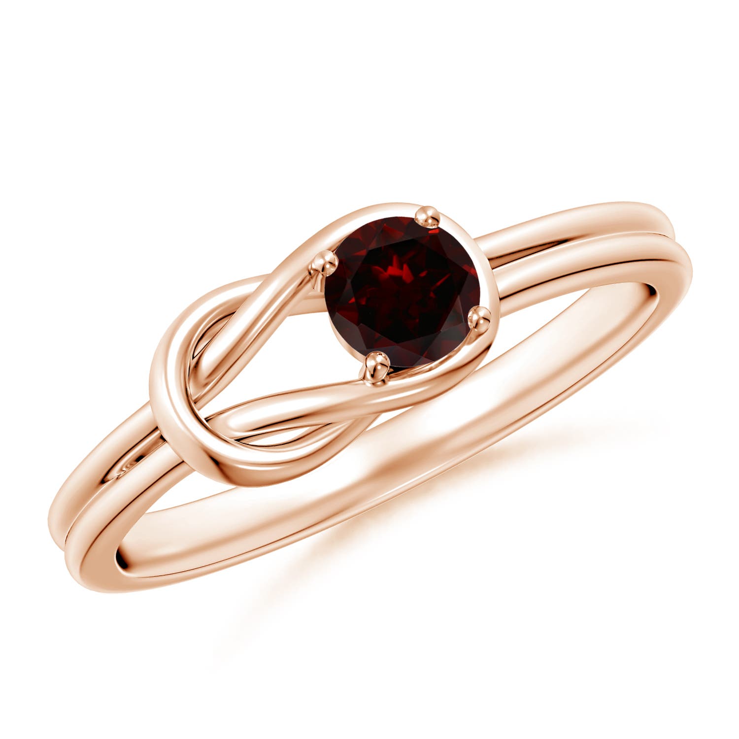 A - Garnet / 0.33 CT / 14 KT Rose Gold