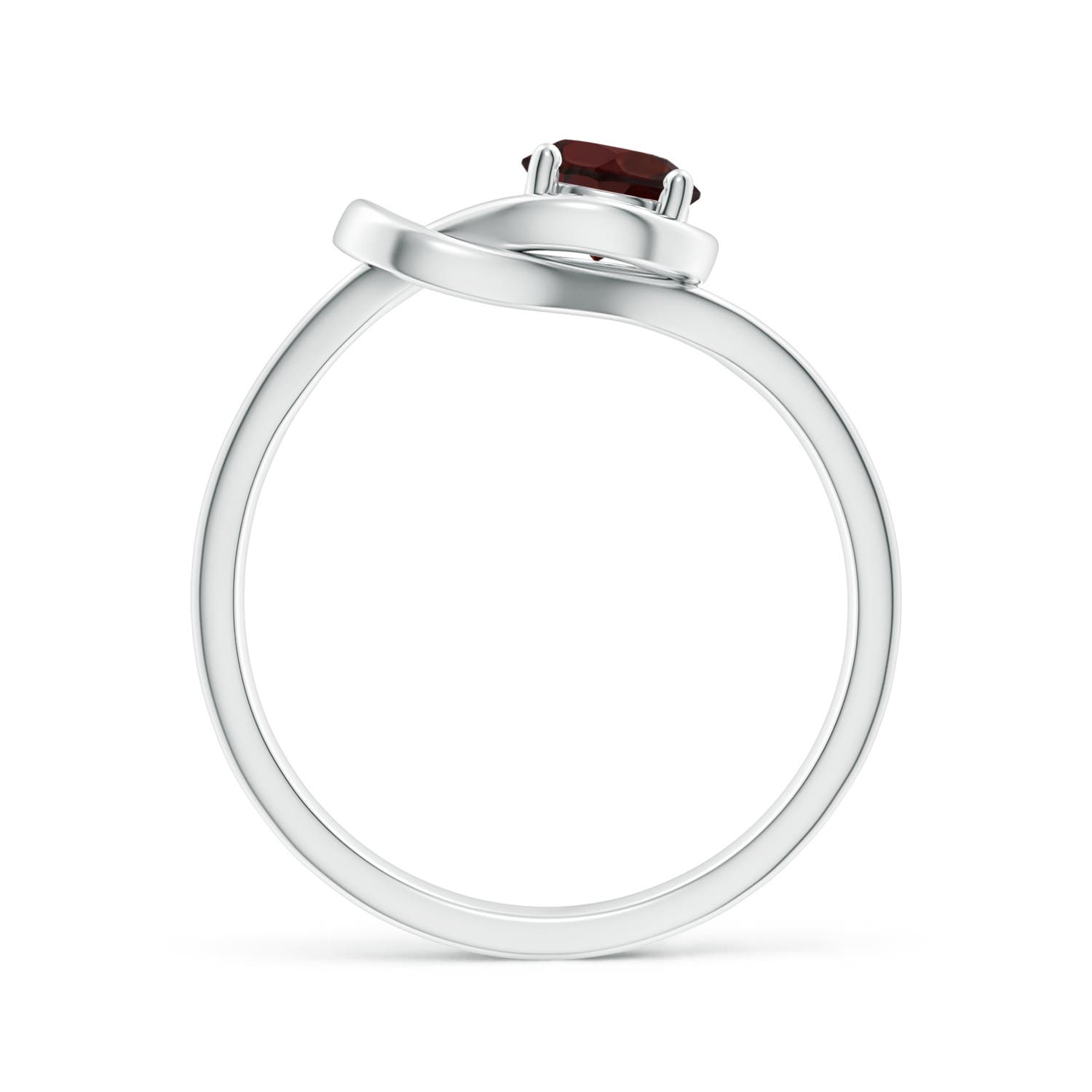 A - Garnet / 0.6 CT / 14 KT White Gold