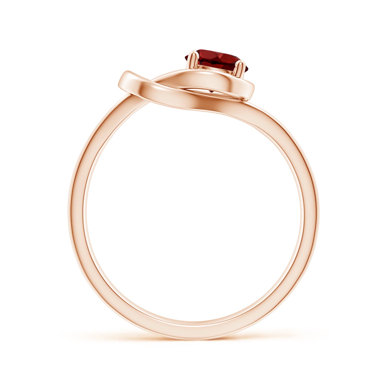 AAAA - Garnet / 0.6 CT / 14 KT Rose Gold