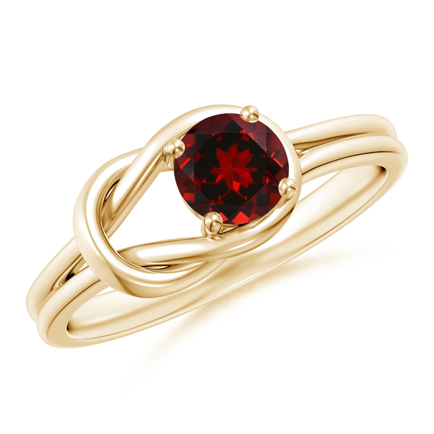 AAAA - Garnet / 0.6 CT / 14 KT Yellow Gold