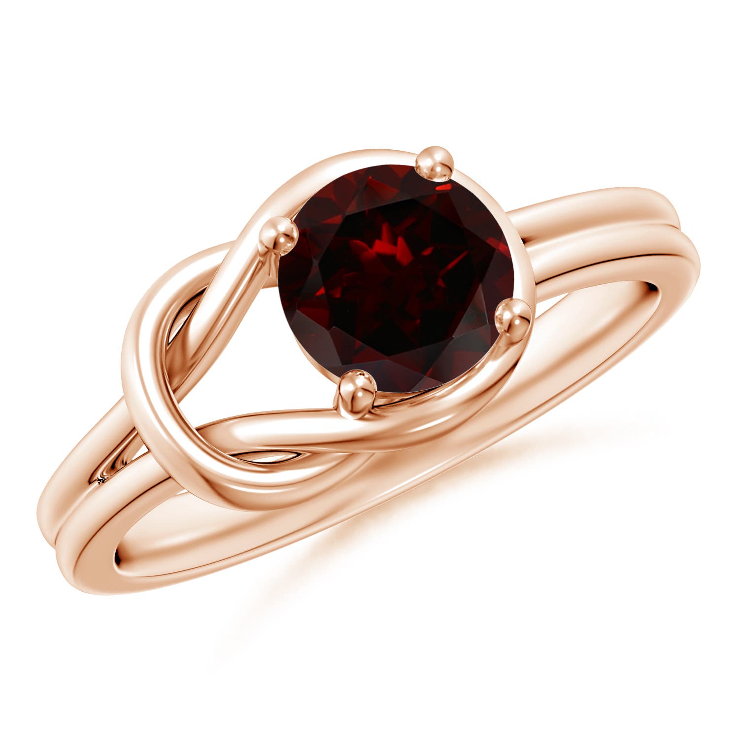 A - Garnet / 1 CT / 14 KT Rose Gold