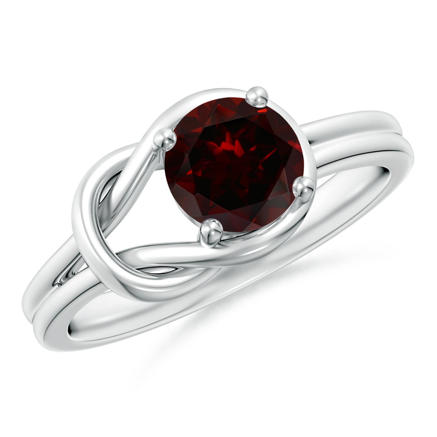 A - Garnet / 1 CT / 14 KT White Gold