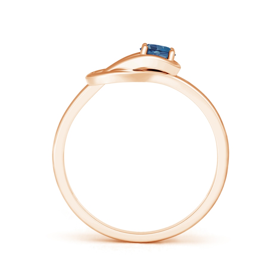 4mm A Solitaire London Blue Topaz Infinity Knot Ring in Rose Gold product image