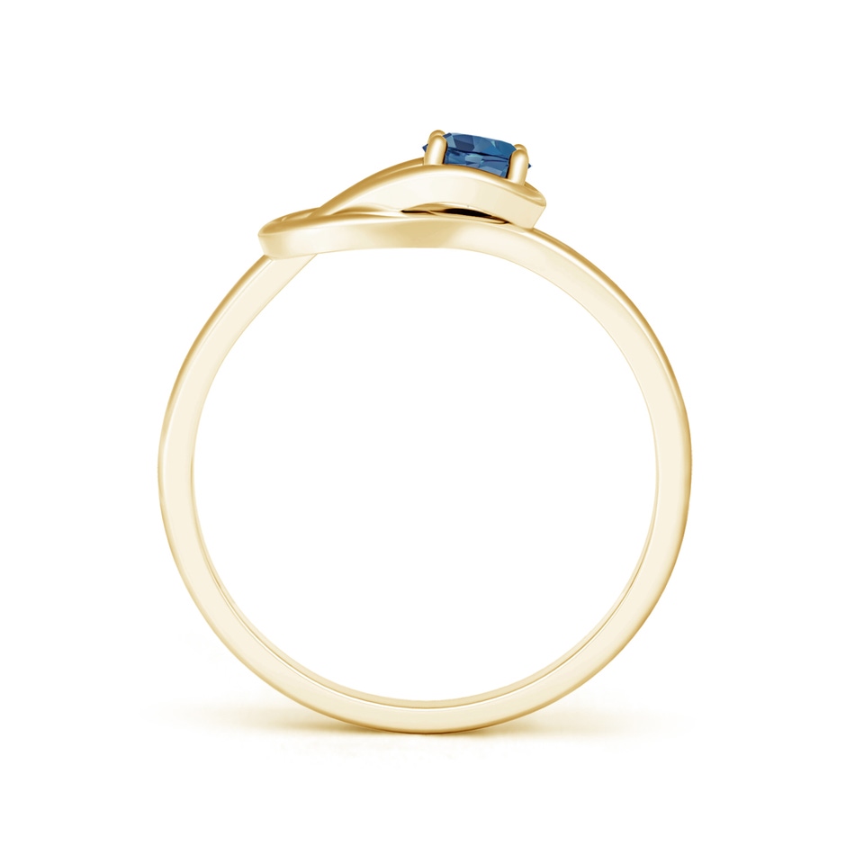 4mm A Solitaire London Blue Topaz Infinity Knot Ring in Yellow Gold product image