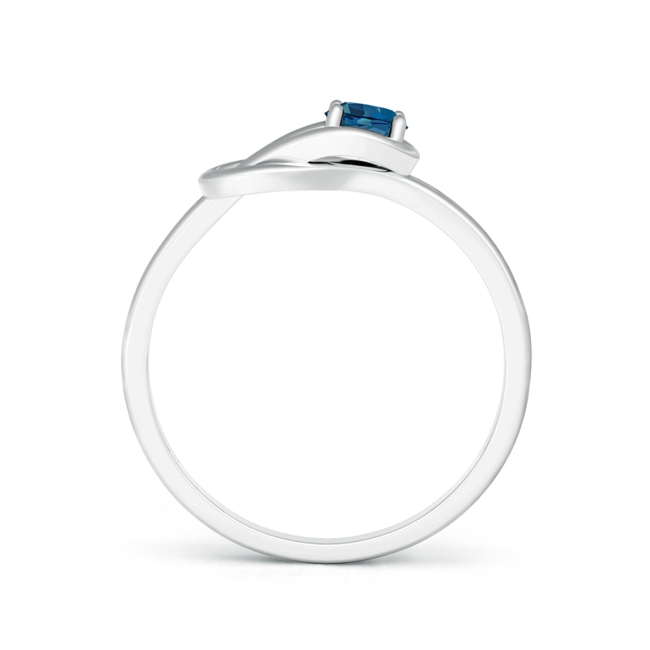 4mm AAA Solitaire London Blue Topaz Infinity Knot Ring in P950 Platinum product image