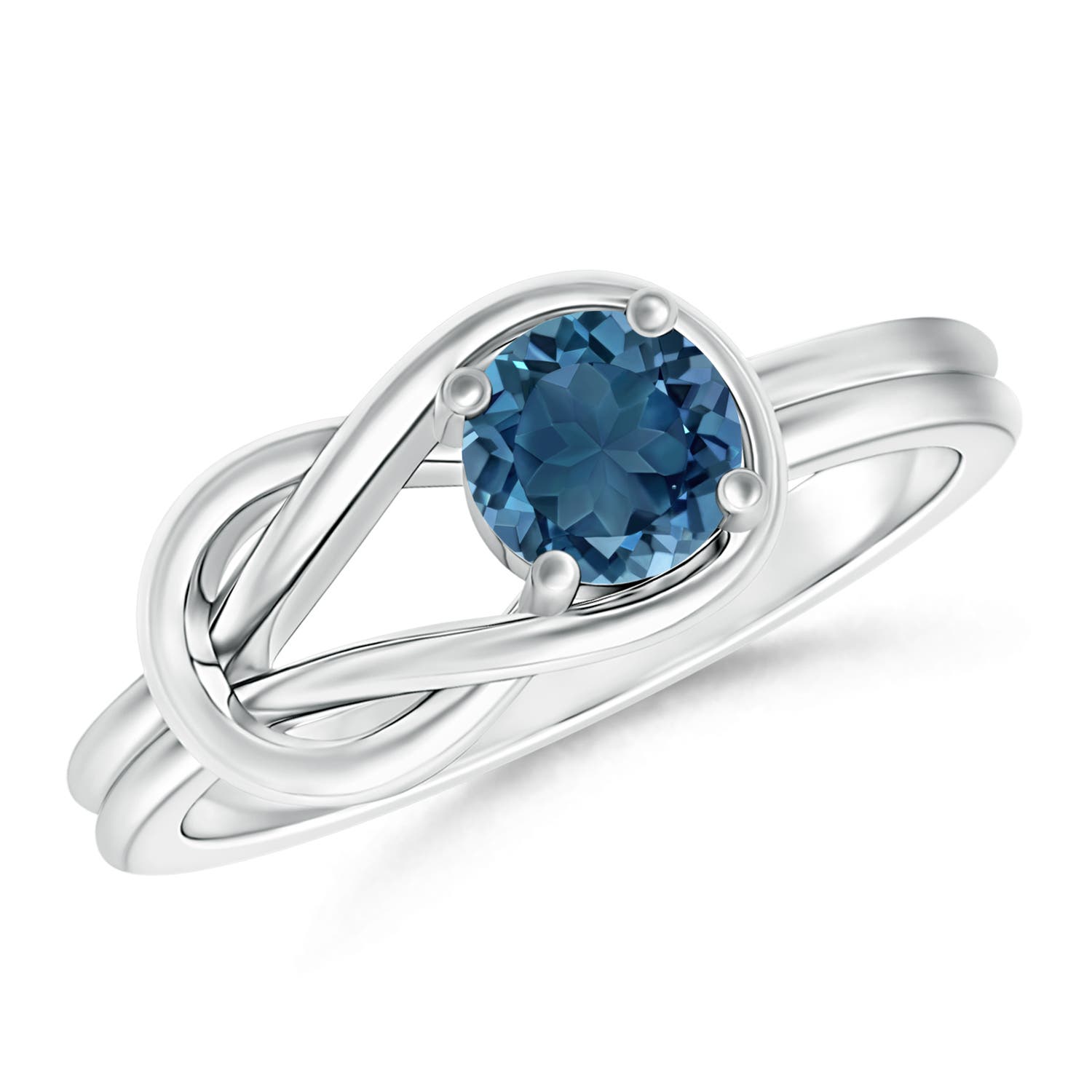 AA - London Blue Topaz / 0.6 CT / 14 KT White Gold