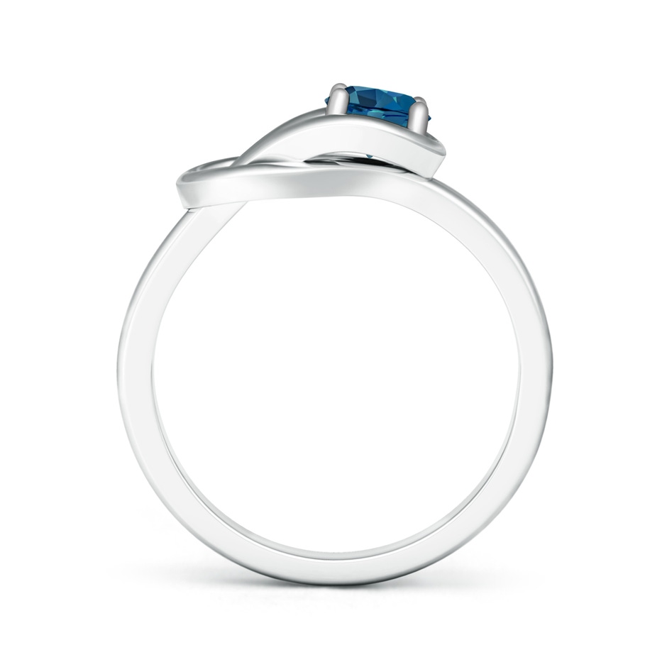 5mm AAA Solitaire London Blue Topaz Infinity Knot Ring in P950 Platinum product image