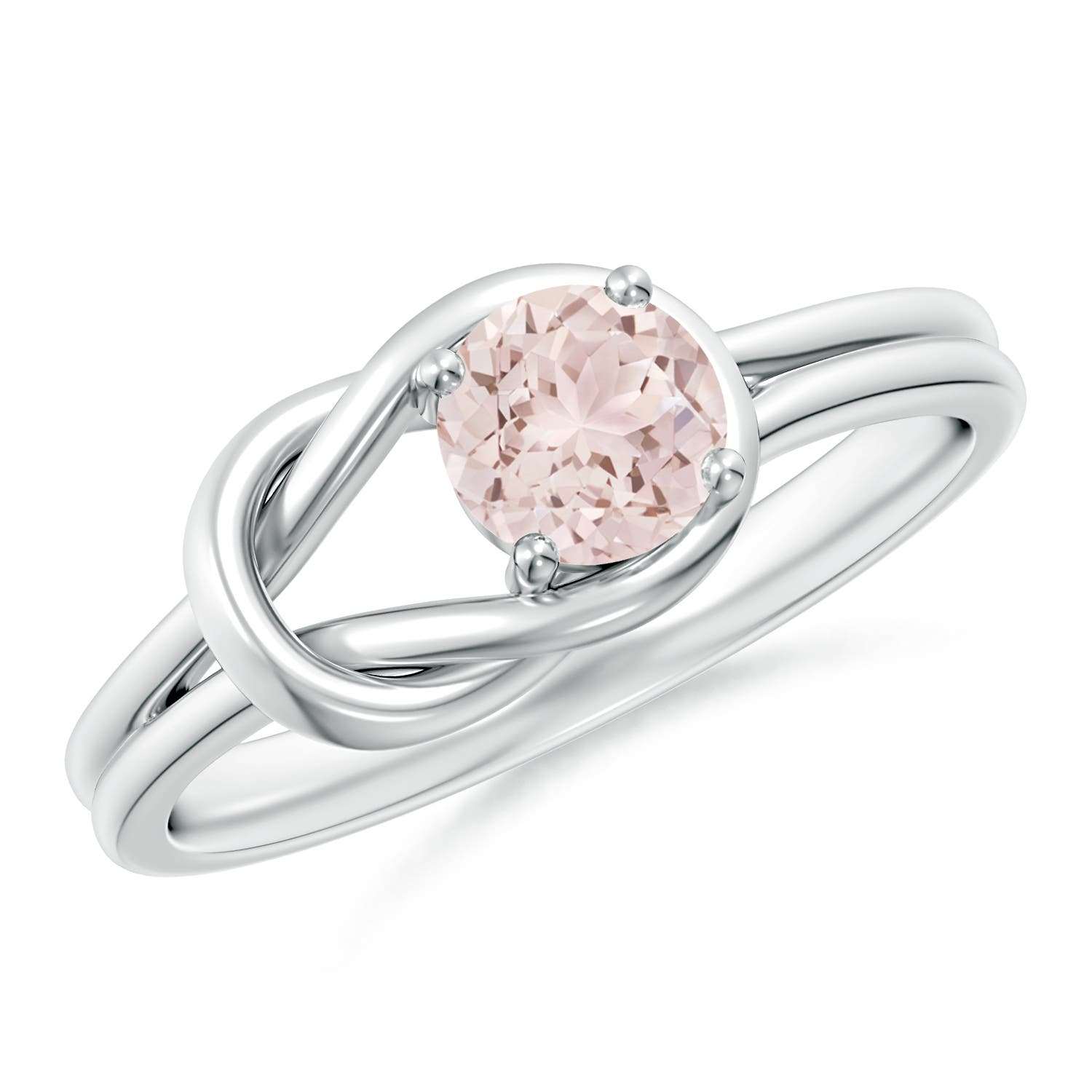 A - Morganite / 0.42 CT / 14 KT White Gold